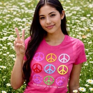 1969 Woodstock Festival Site Iconic Peace Sign T-shirt Size M